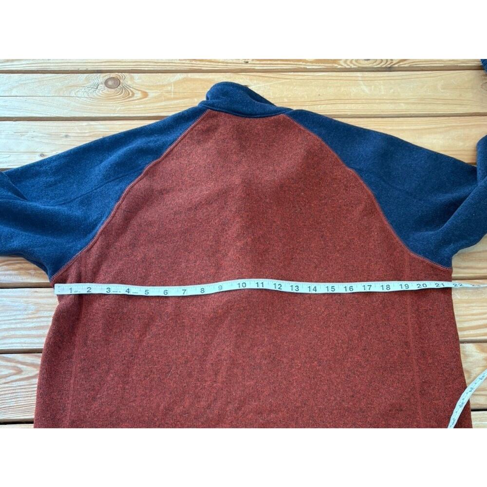 Patagonia Men’s 1/2 Zip Fleece Pullover Jacket Size L Red Blue N2 - Picture 7 of 8